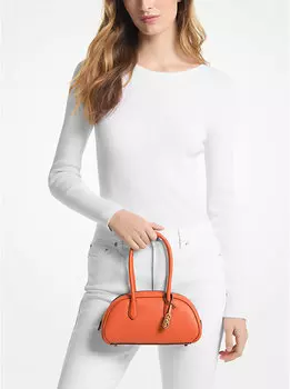 Сумка Michael Kors Lulu Small Pebbled Leather Satchel, оранжевый
