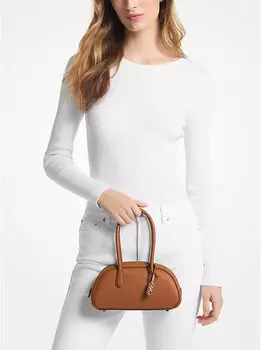 Сумка Michael Kors Lulu Small Pebbled Leather Satchel, коричневый