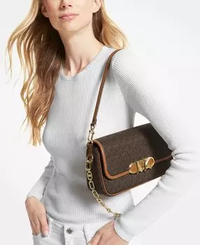 Сумка Michael Kors Signature Parker Convertible Pouchette, коричневый