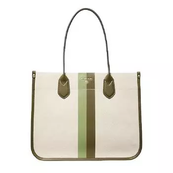 Сумка Michael Michael Kors Heidi Large Stripe Canvas, оливковый/бежевый