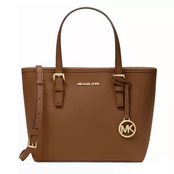 Сумка Michael Michael Kors Jet Set Travel Extra-Small Saffiano Leather Top-Zip Tote, коричневый