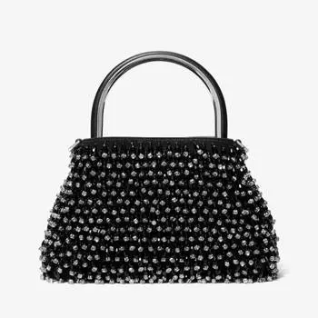 Сумка Michael Michael Kors Limited-Edition Rosie Extra-Small Embellished Suede Shoulder, черный