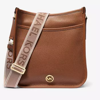 Сумка Michael Michael Kors Luisa Large Pebbled Leather Messenger, коричневый