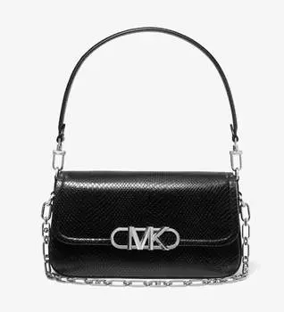 Сумка Michael Michael Kors Parker Medium Snake Embossed Leather Shoulder, черный
