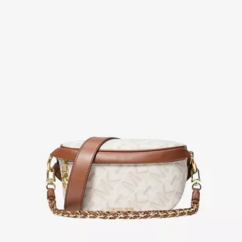 Сумка Michael Michael Kors Slater Extra-Small Empire Signature Logo Sling Pack, кремовый/коричневый