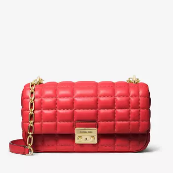 Сумка Michael Michael Kors Tribeca Large Quilted Leather Shoulder, красный