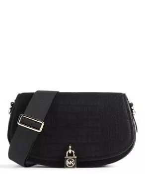 Сумка Mila из тисненой яловой кожи. Michael Kors, черный
