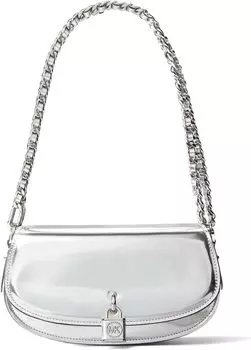 Сумка Mila Small East/West Chain Sling Messenger MICHAEL Michael Kors, цвет Silver