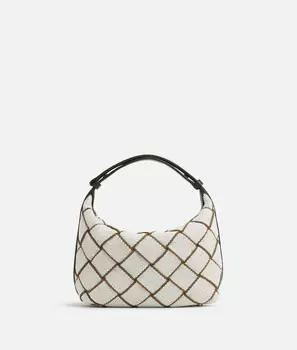 Сумка-мини Bottega Veneta, натуральный/песочно-зеленый