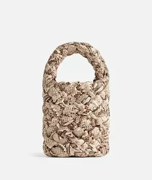 Сумка-мини Bottega Veneta, серо-бежевый/карамельный