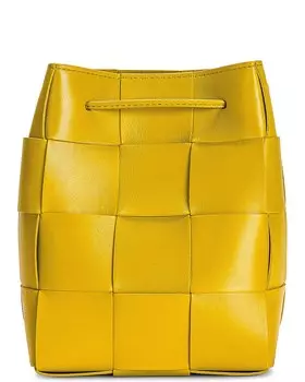 Сумка мини Bottega Veneta Small Cassette Bucket, цвет Pollen & Gold