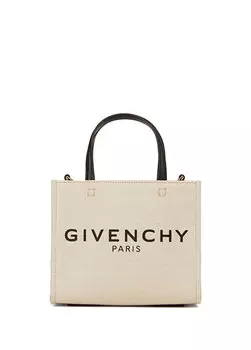 Сумка mini g tote бежево-черная женская сумка Givenchy