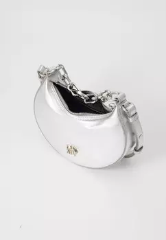Сумка MINI METALLIC CHAIN SHOULDER DKNY, серебристый