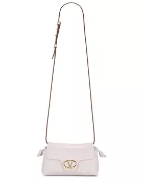 Сумка Mini V с логотипом на шнурке Valentino Garavani, цвет Lilac Ash