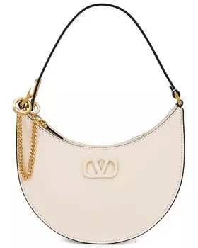 Сумка мини Valentino Garavani Mini V Logo Hobo, цвет Light Ivory