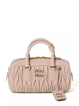 Сумка Miu Miu Arcadie из кожи наппа матлассе, розовый
