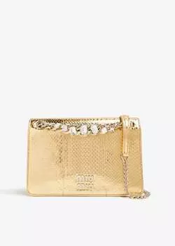 Сумка Miu Miu Ayers Leather Mini-Bag, золотой