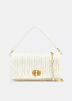 Сумка Miu Miu Iconic Crystal Cloqu, белый