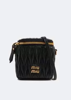Сумка Miu Miu Matelass Leather Mini, черный