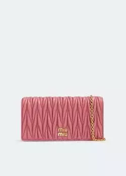 Сумка Miu Miu Matelass Leather Smartphone, розовый