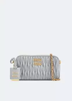 Сумка Miu Miu Matelass Nappa Mini, серый