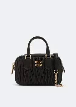 Сумка Miu Miu Matelass Top Handle Mini, черный