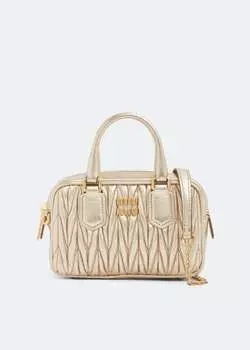 Сумка Miu Miu Matelass Top Handle Mini, золотой