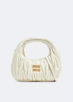 Сумка Miu Miu Wander Matelass Hobo Mini, белый