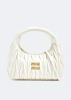Сумка Miu Miu Wander Matelass Mini Hobo, белый