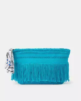 Сумка модель HIPPY WALAKIN GM EPONGE с бахромой Lalla, синий