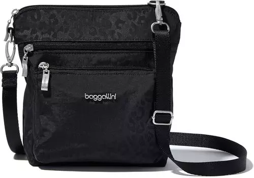 Сумка Modern Pocket Crossbody Baggallini, цвет Black Cheetah Emboss