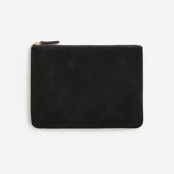 Сумка-Молния Berkeley из кожи и замши J.Crew, черный