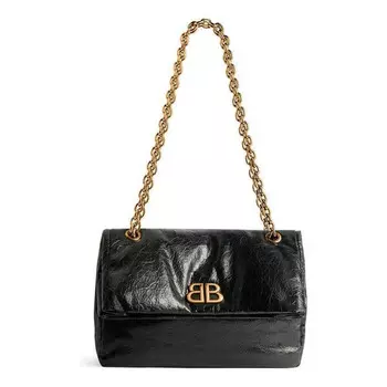 Сумка monaco small chain bag 'black' Balenciaga, черный