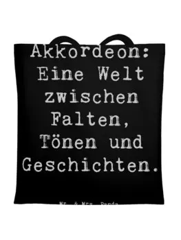 Сумка Mr. & Mrs. Panda Tragetasche Akkordeon: Eine Welt zwischen Falte..., черный