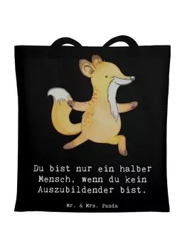 Сумка Mr. & Mrs. Panda Tragetasche Auszubildender Herz mit Spruch, черный