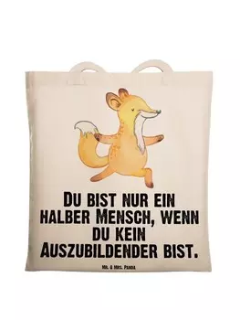 Сумка Mr. & Mrs. Panda Tragetasche Auszubildender Herz mit Spruch, кремовый