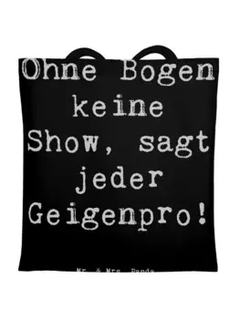 Сумка Mr. & Mrs. Panda Tragetasche Geige Bogen mit Spruch, черный