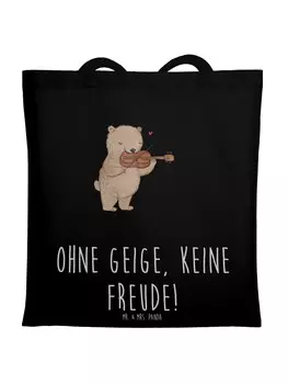 Сумка Mr. & Mrs. Panda Tragetasche Geige Freude mit Spruch, черный