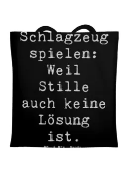 Сумка Mr. & Mrs. Panda Tragetasche Schlagzeug Magie mit Spruch, черный