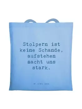 Сумка Mr. & Mrs. Panda Tragetasche Spruch Aus Fehlern lernen mit Spruch, небесно-синий