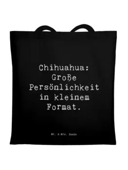 Сумка Mr. & Mrs. Panda Tragetasche Spruch Chihuahua Persnlichkeit mit..., черный
