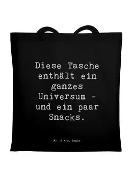 Сумка Mr. & Mrs. Panda Tragetasche Spruch Diese Tasche enthlt ein gan..., черный