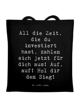 Сумка Mr. & Mrs. Panda Tragetasche Spruch Sportliche Wettkmpfe Erfolg..., черный