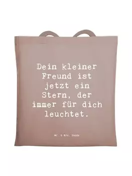 Сумка Mr. & Mrs. Panda Tragetasche Spruch Trauerbewltigung Haustierve..., коричневая пастель