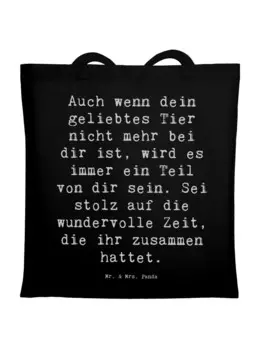 Сумка Mr. & Mrs. Panda Tragetasche Spruch Trauerbewltigung nach dem V..., черный