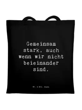 Сумка Mr. & Mrs. Panda Tragetasche Spruch Trennung von den Eltern mit ..., черный