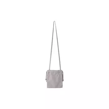 Сумка Muji унисекс из хлопка и льна с вышивкой, розовый