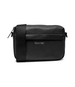 Сумка мужская Calvin Klein через плечо с логотипом бренда, черный