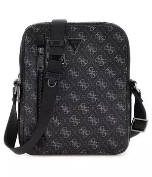 Сумка мужская Guess через плечо с монограммой логотипа, черный
