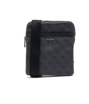 Сумка мужская Guess кросс-боди с фирменным принтом, серый